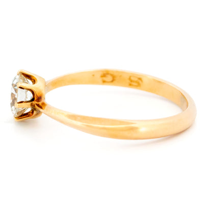 Diamond 14 Carat Gold Solitaire Ring
