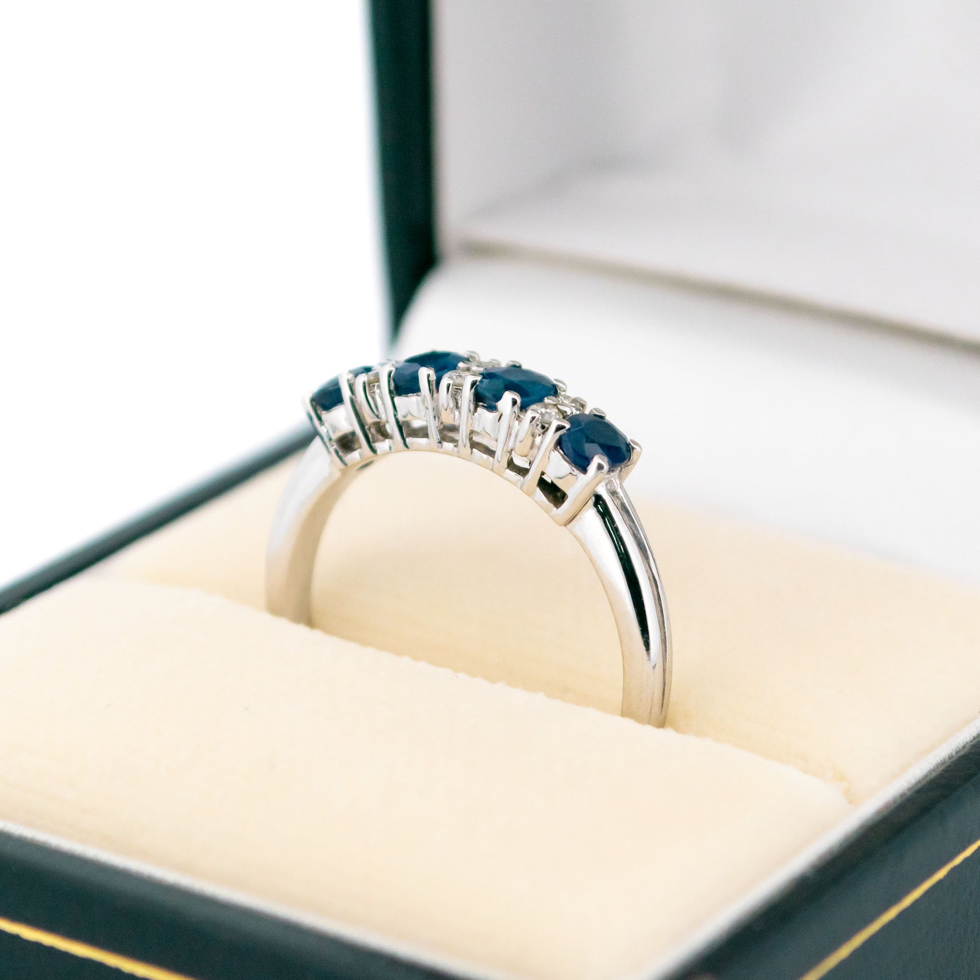 Diamond Sapphire 14k Row Ring 17515-9263