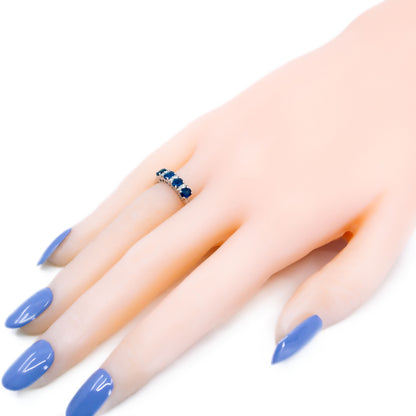 Diamond Sapphire 14k Row Ring 17515-9263