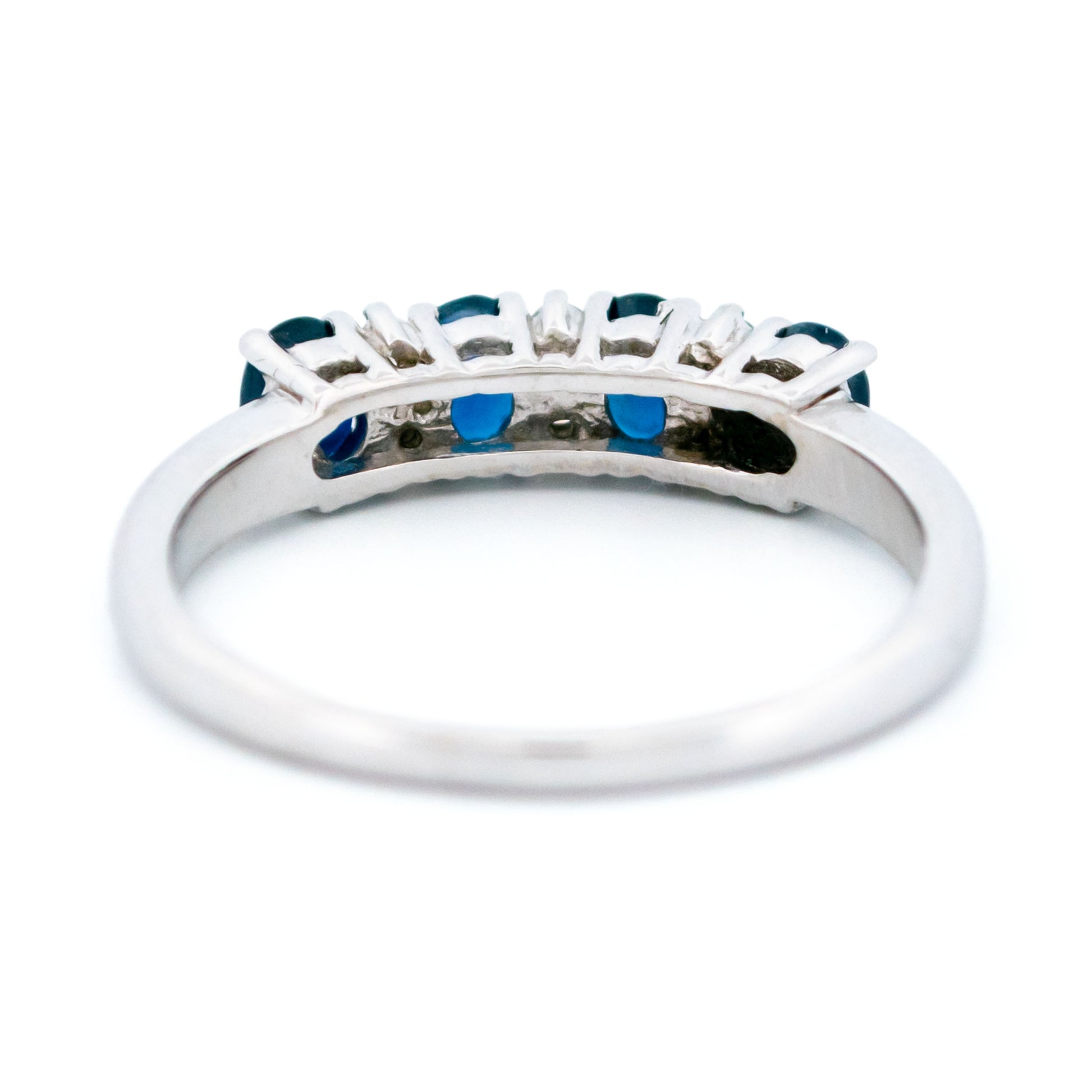 Diamond Sapphire 14k Row Ring 17515-9263