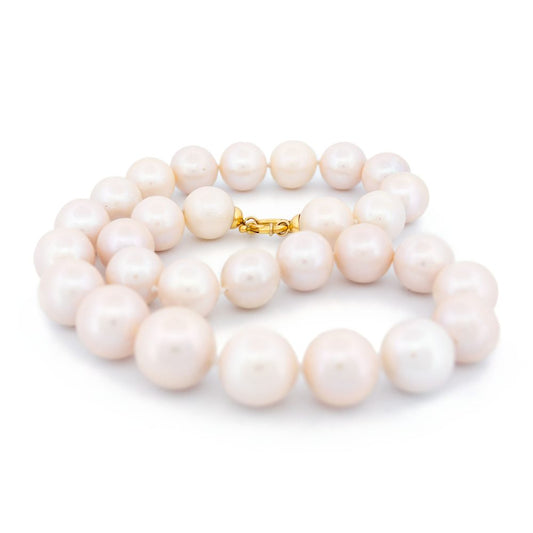 Vintage South Sea Pearl Necklace With Gold Clasp