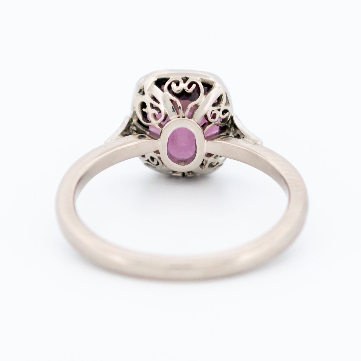 Diamond Spinel 14 Carat White Gold Solitaire Ring