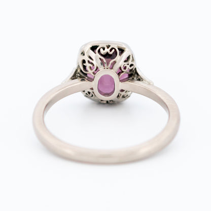 Diamond Spinel 14 Carat White Gold Solitaire Ring