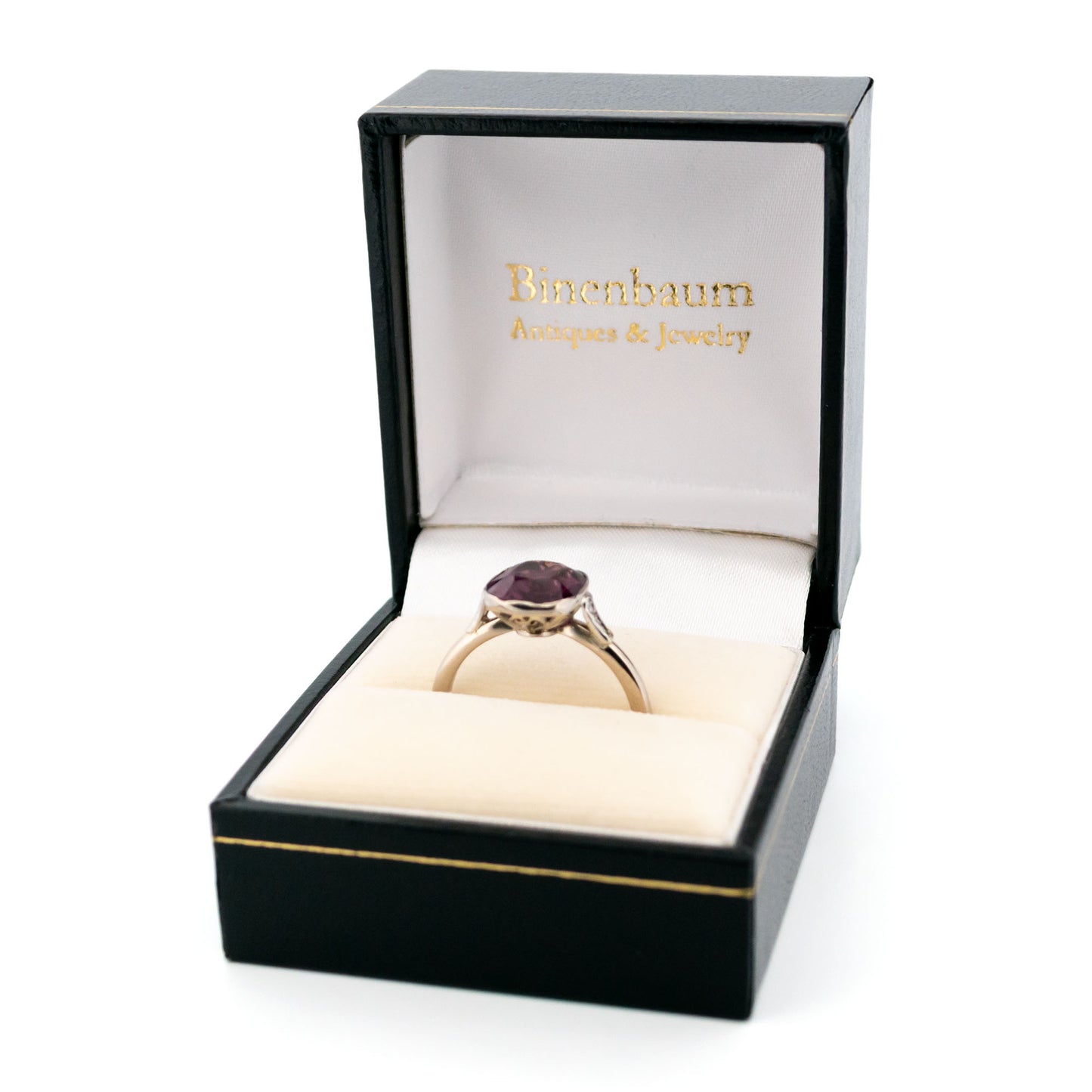 Diamond Spinel 14 Carat White Gold Solitaire Ring