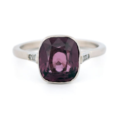 Diamond Spinel 14 Carat White Gold Solitaire Ring