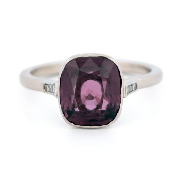 Diamond Spinel 14 Carat White Gold Solitaire Ring