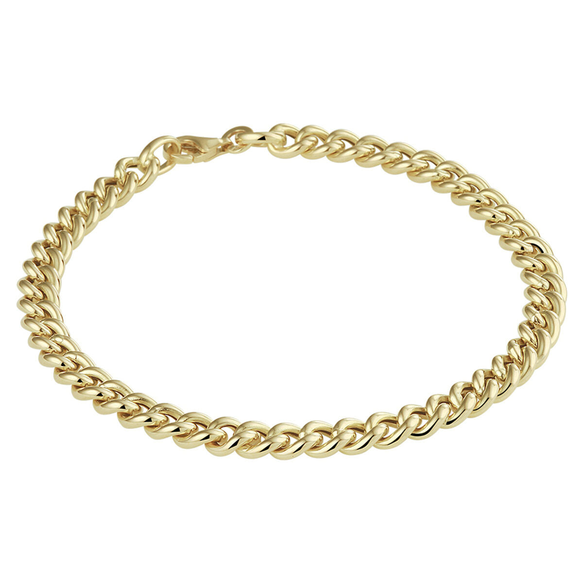 A yellow gold curb link bracelet