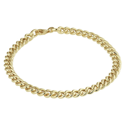 A yellow gold curb link bracelet