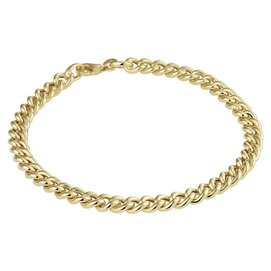 A yellow gold curb link bracelet