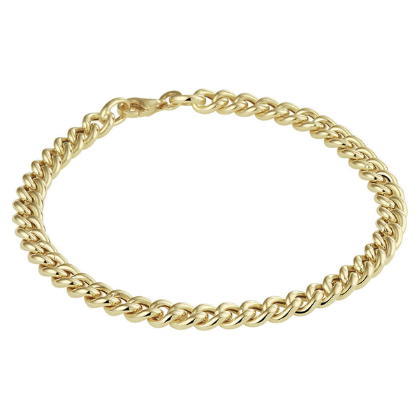 A yellow gold curb link bracelet