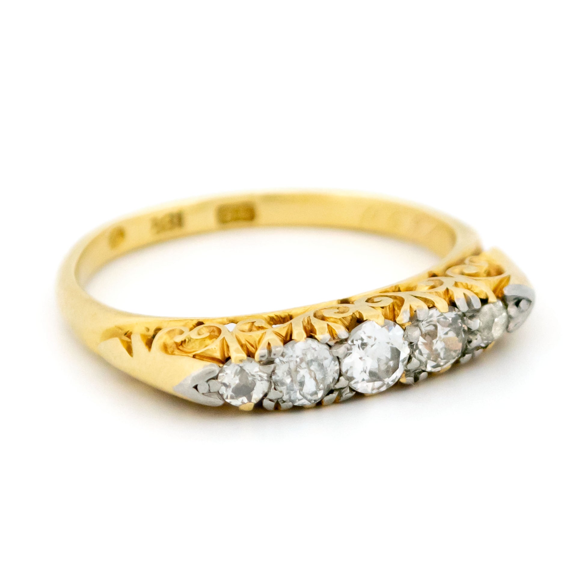 Diamond 18 Carat Gold Row Ring