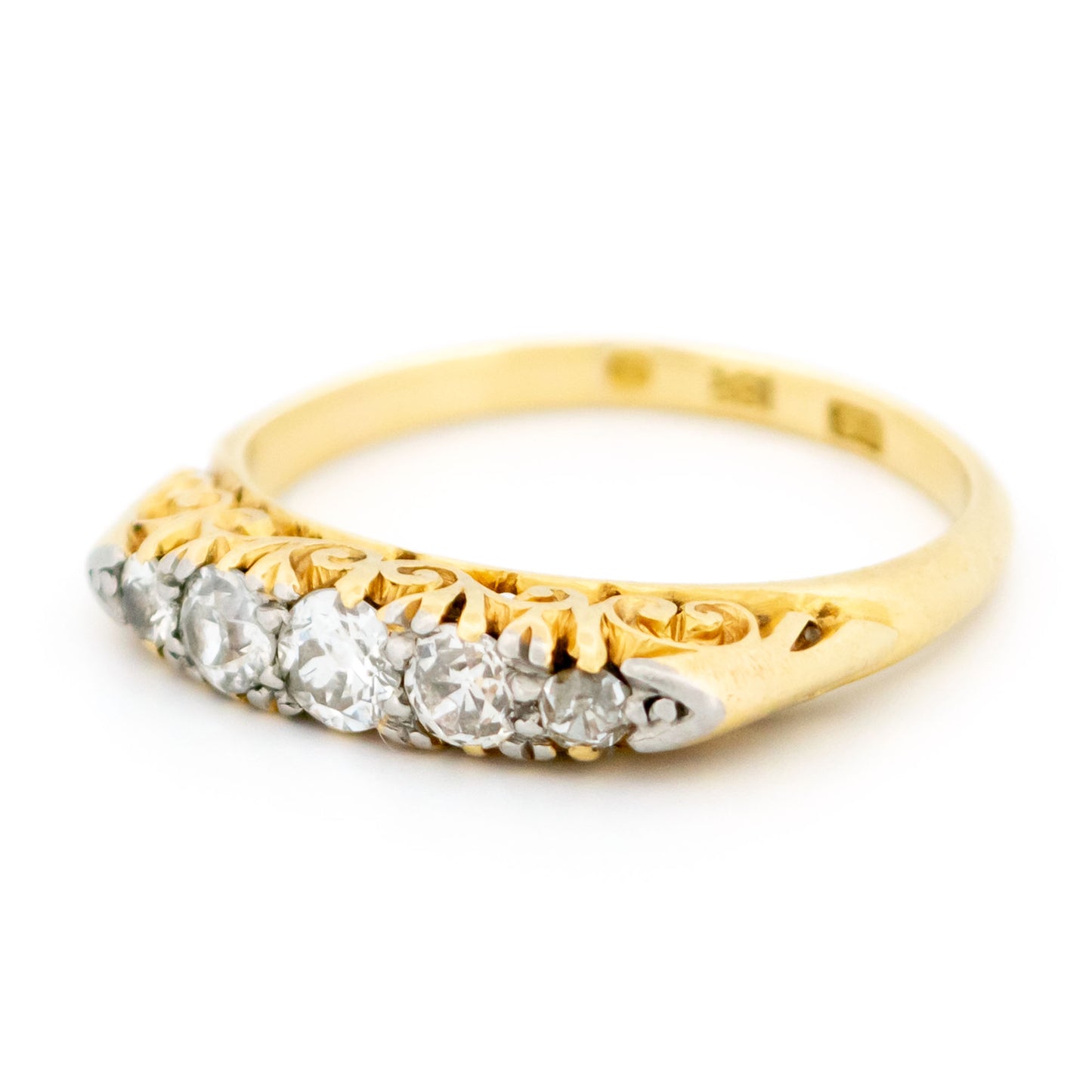 Diamond 18 Carat Gold Row Ring