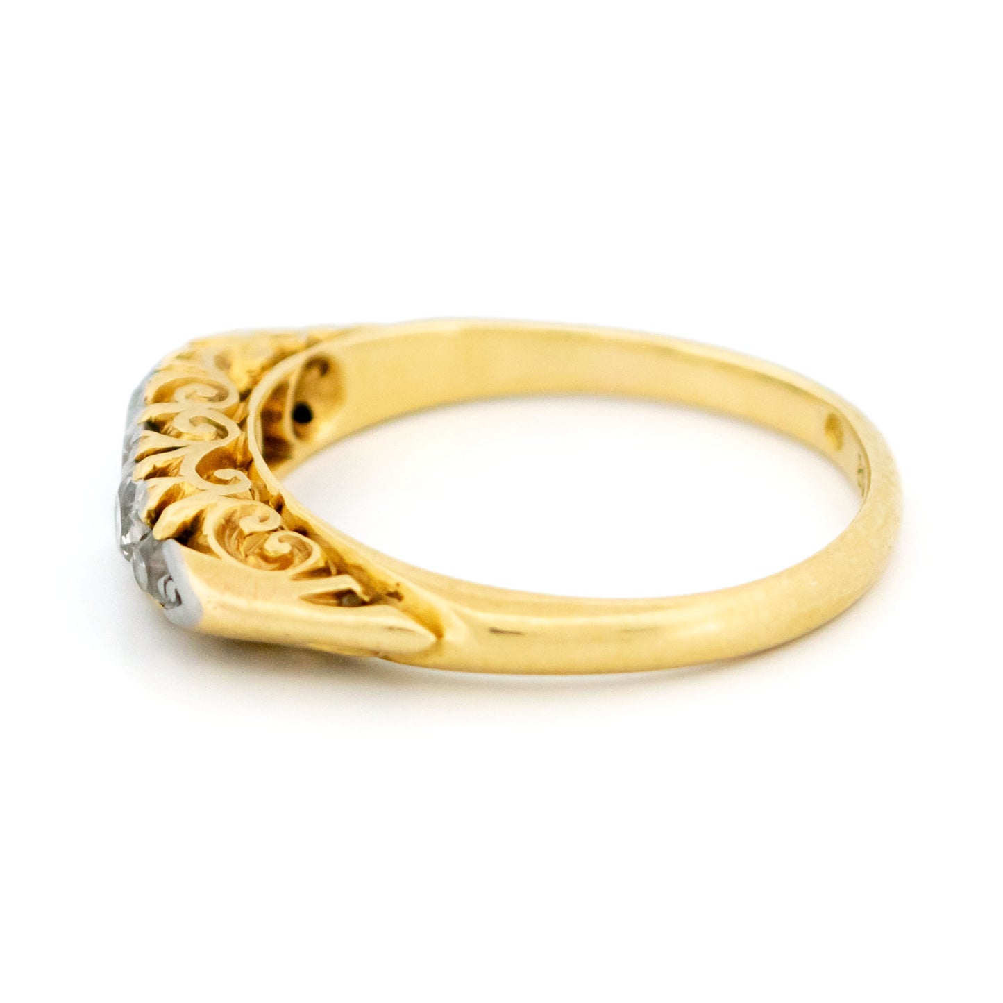 Diamond 18 Carat Gold Row Ring