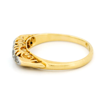 Diamond 18 Carat Gold Row Ring