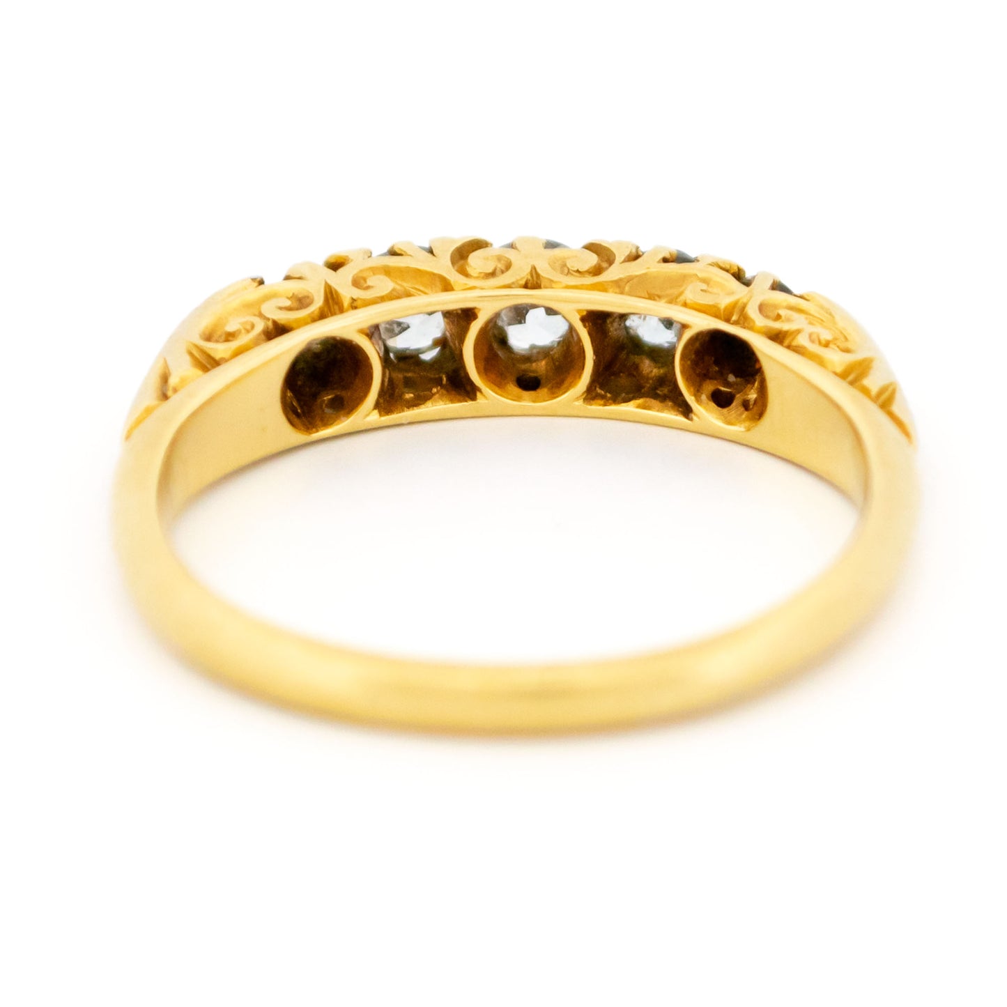 Diamond 18 Carat Gold Row Ring