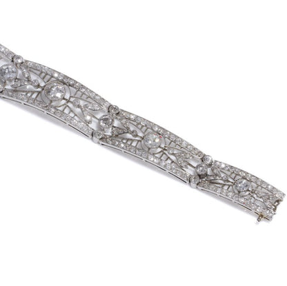 Antique Belle Epoque 4.15ct Diamond Bracelet in Platinum