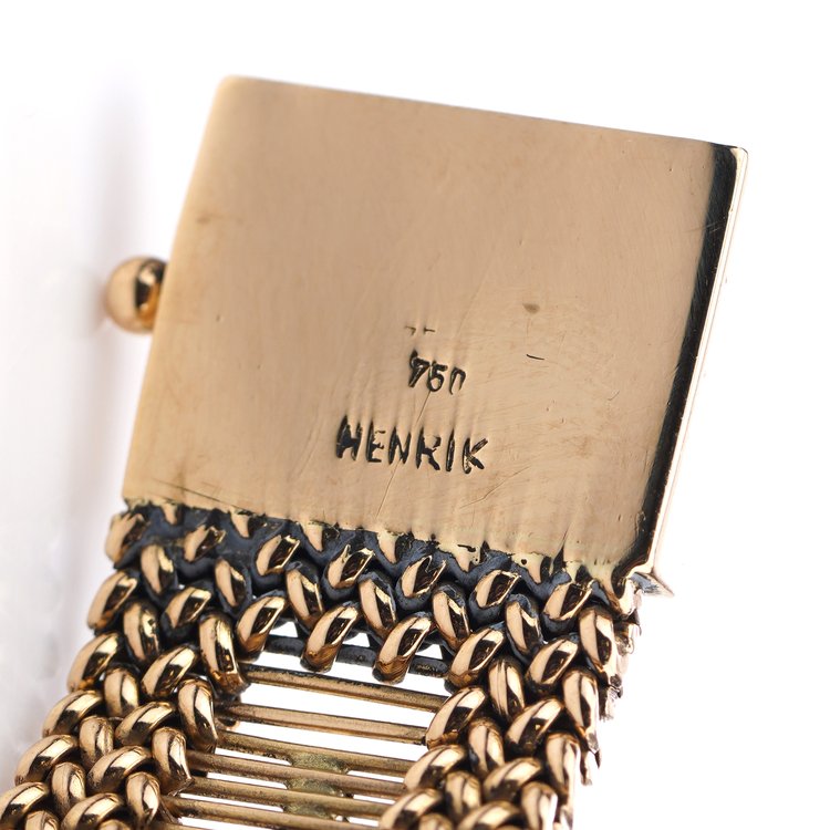 Vintage 18ct Yellow Gold Braid Openwork Bracelet