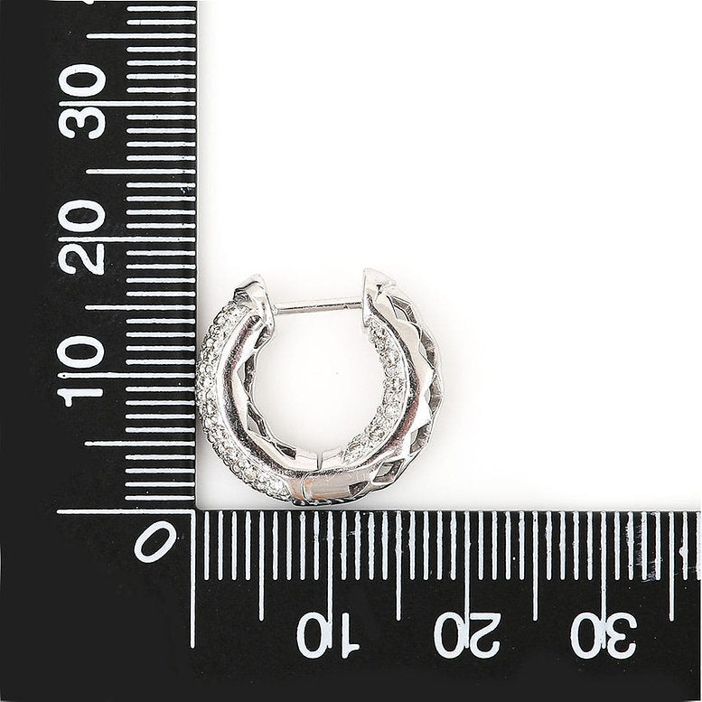 1.3ct Diamond Huggie Hoop Earrings in 18ct White Gold