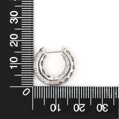 1.3ct Diamond Huggie Hoop Earrings in 18ct White Gold