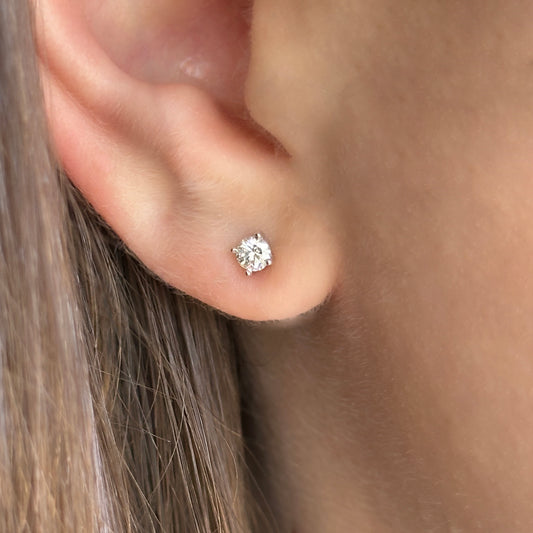 Single Stone 0.25ct Diamond Solitaire Stud Earrings