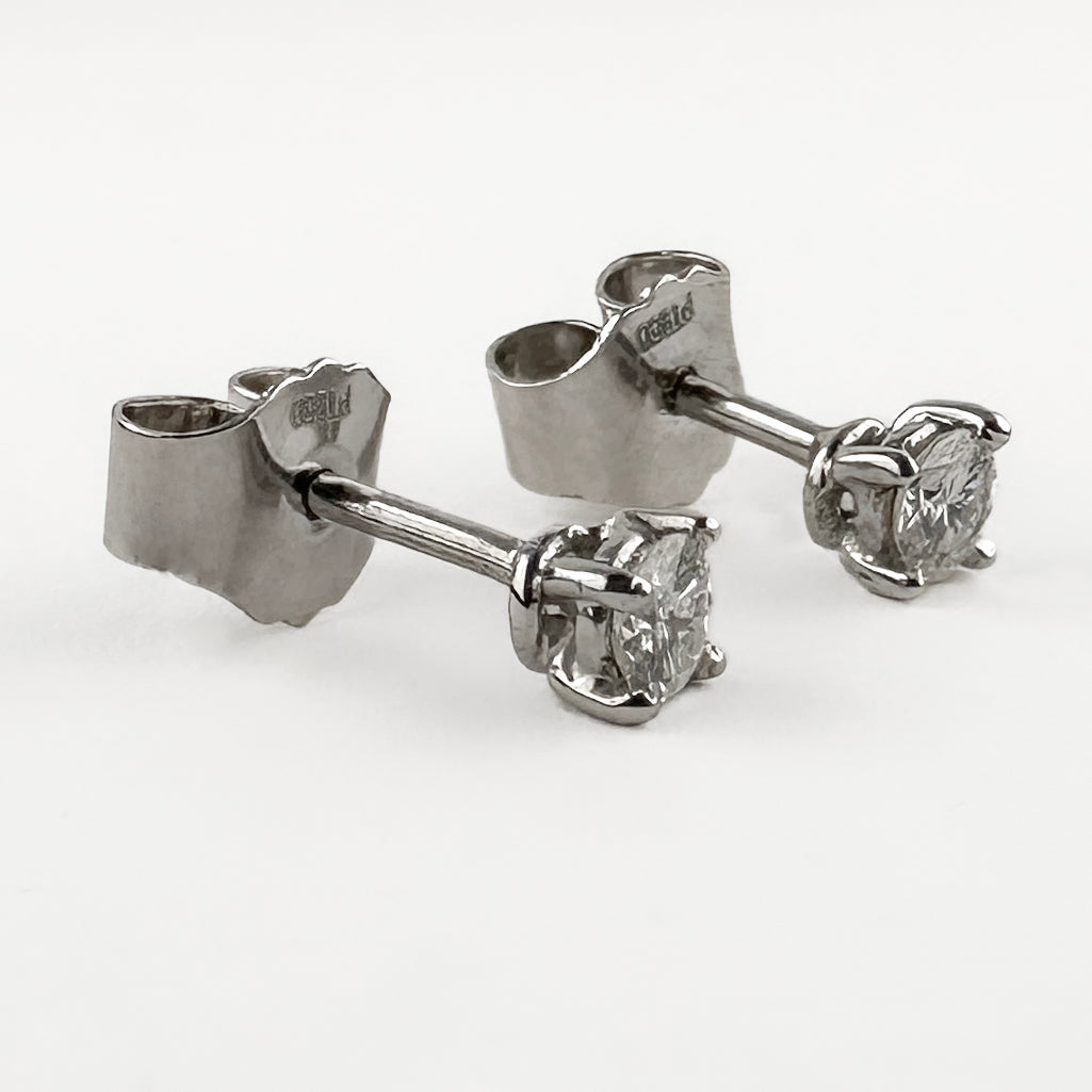 Single Stone 0.25ct Diamond Solitaire Stud Earrings