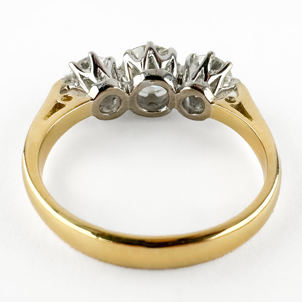 Vintage Art Deco 1.24ct Diamond Three Stone Engagement Ring