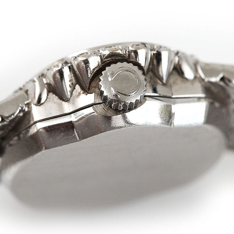 Vintage Ladies Omega 18ct White Gold and Diamond Cocktail Watch