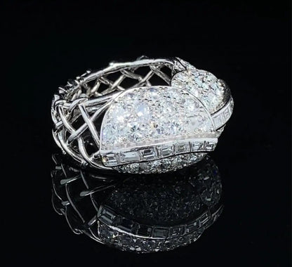 Vintage Cartier 1940s Retro 4ct Diamond Ring
