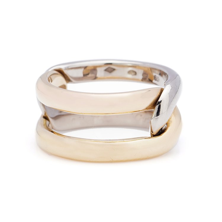 Vintage Cartier Bi Colour 18ct Gold Ring