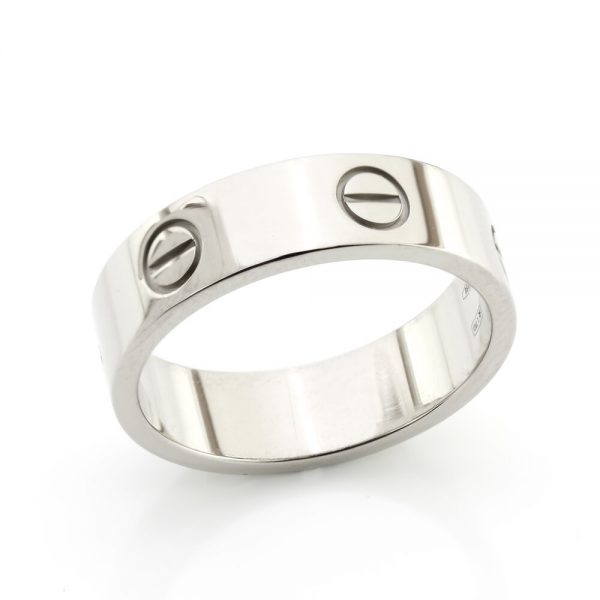 Cartier Love Ring in 18ct White Gold, with Cartier Box, Circa 1996