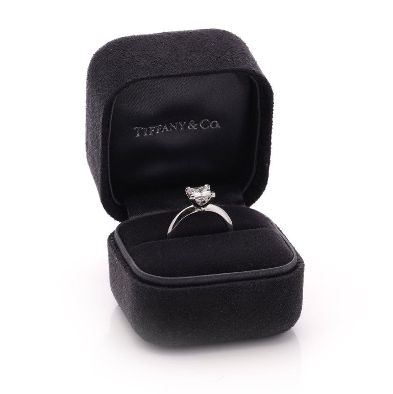 Tiffany and Co 1.19ct Princess Diamond Solitaire Engagement Ring