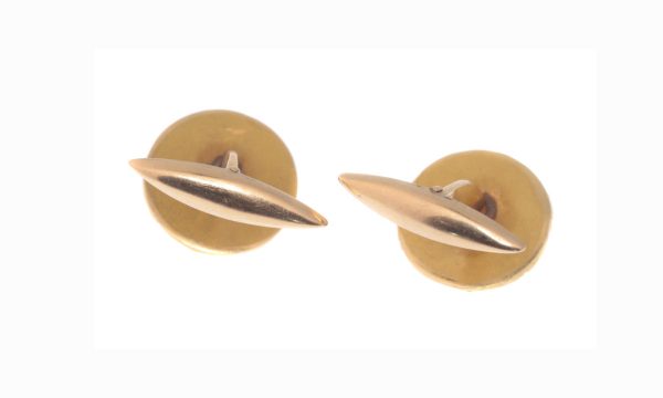 Art Nouveau 18ct Yellow Gold Cufflinks