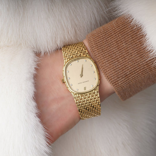 Audemars Piguet 18ct Yellow Gold Unisex Watch with Diamonds