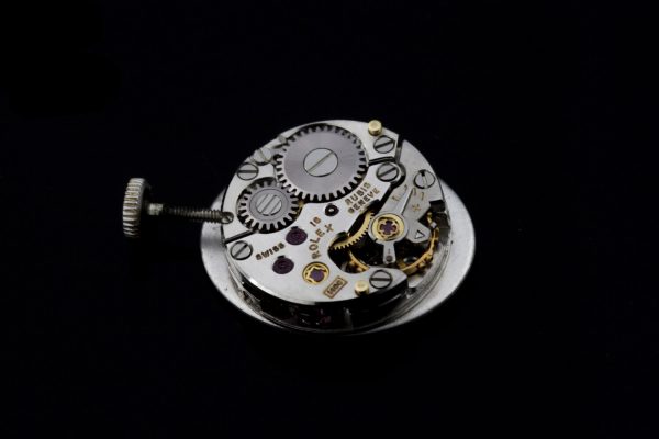 Vintage Rolex 18ct White Gold Manual Watch with Diamond Bezel