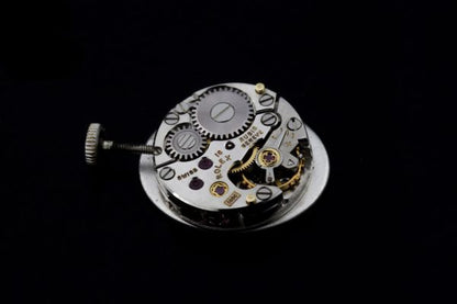 Vintage Rolex 18ct White Gold Manual Watch with Diamond Bezel