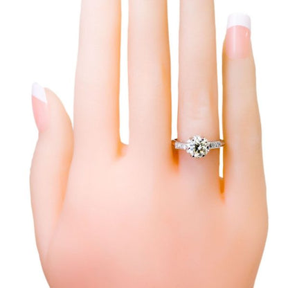 Vintage 0.93ct Old European Cut Diamond Ring, Platinum