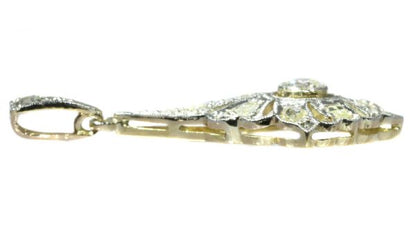 Antique Art Deco Old European and Rose Cut Diamond Pendant