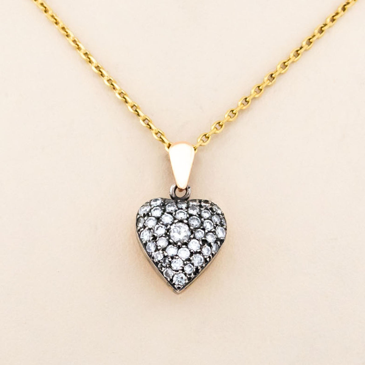 Diamond 14k 925' Silver Heart-Shape Pendant 18020-9396 Image2
