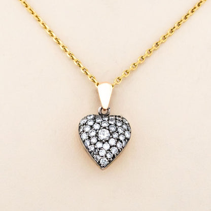 Diamond 14k 925' Silver Heart-Shape Pendant 18020-9396 Image2
