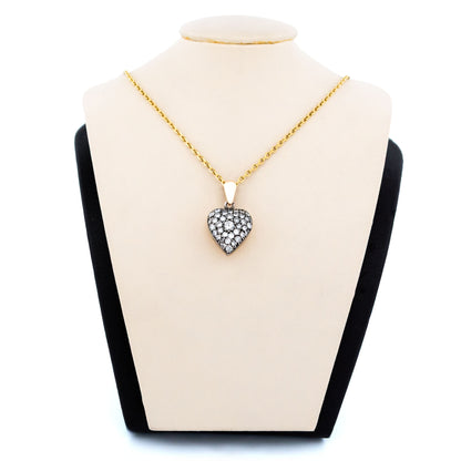 Diamond 14k 925' Silver Heart-Shape Pendant 18020-9396 Image3