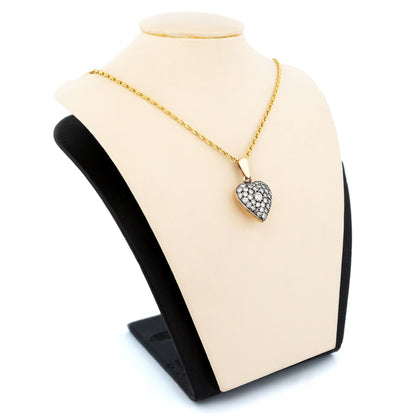 Diamond 14k 925' Silver Heart-Shape Pendant 18020-9396 Image5