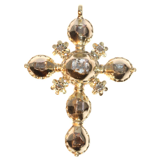 18th Century diamond cross in gold.
