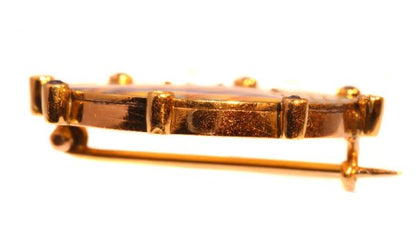 Antique Victorian Gold Enamelled Bedouin Woman Brooch