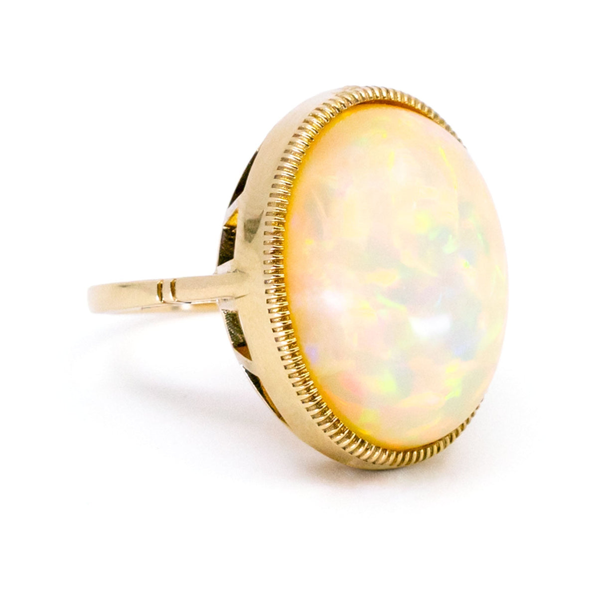 Opal 14ct Solitaire Ring