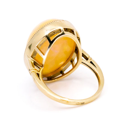 Opal 14ct Solitaire Ring