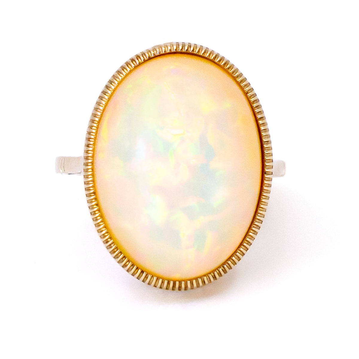 Opal 14ct Solitaire Ring