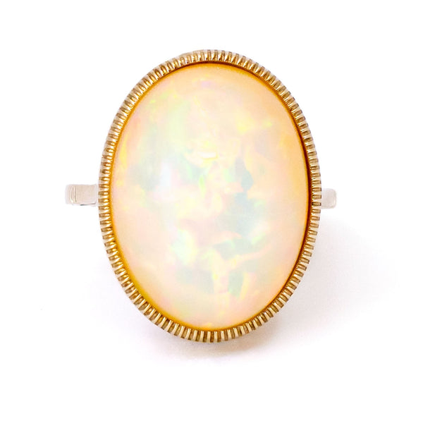 Opal 14ct Solitaire Ring