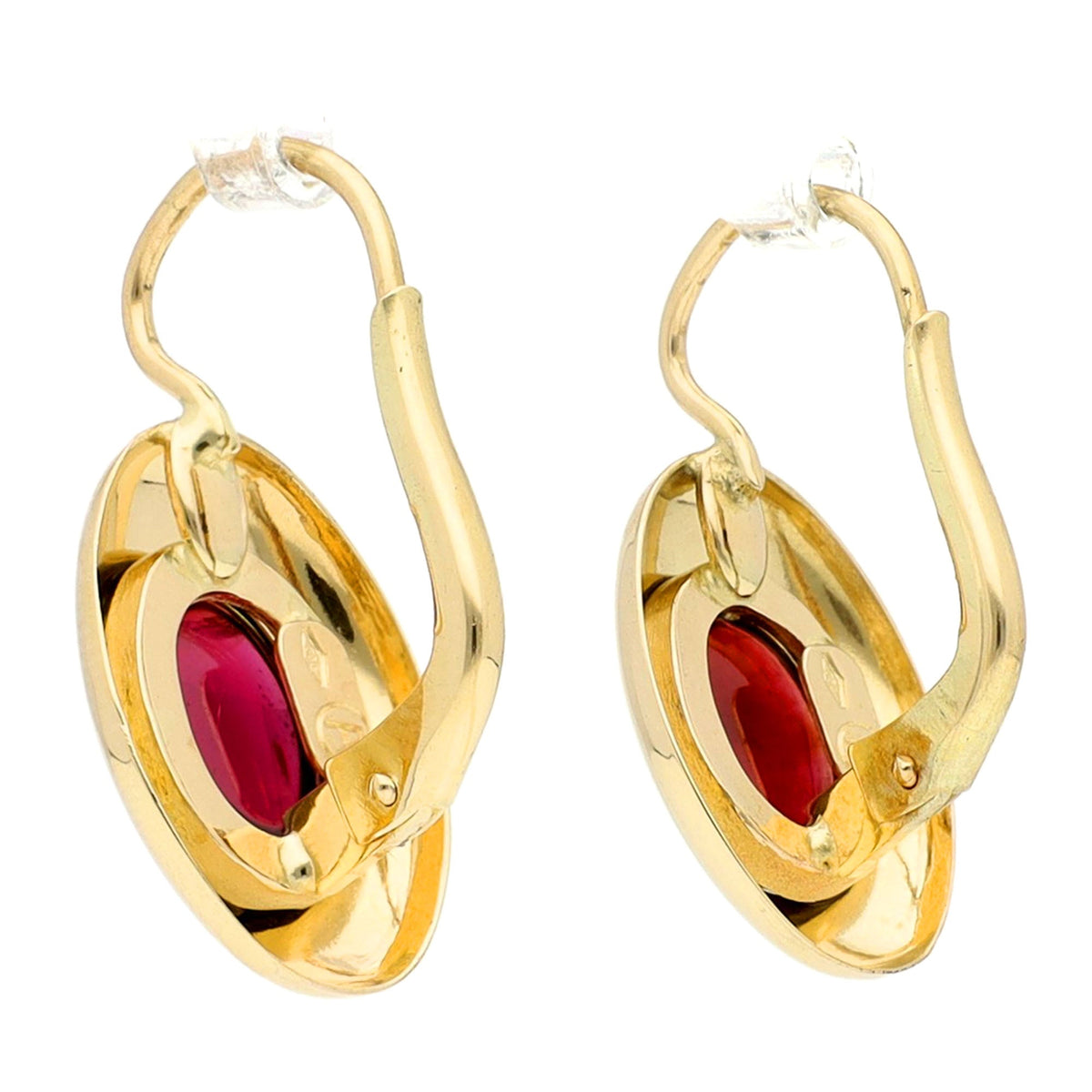 Garnet 14k Dormeuse Earrings 18121-9464