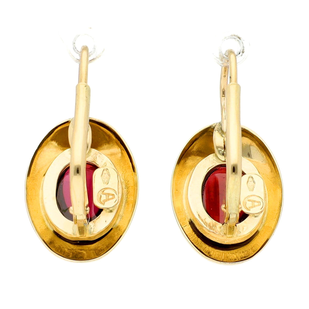 Garnet 14k Dormeuse Earrings 18121-9464