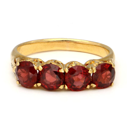 Garnet 20ct Row Ring